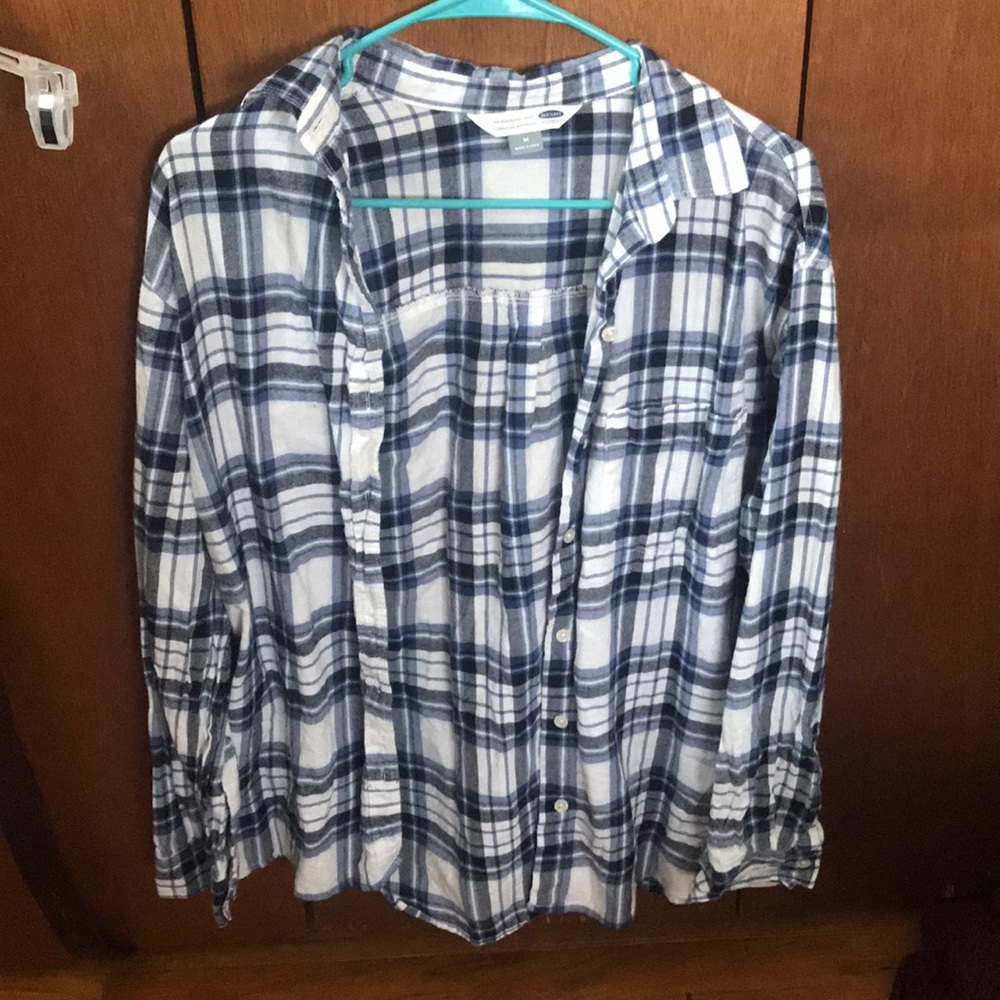 Flannel button down shirt for women
